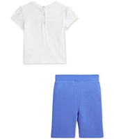 Polo Ralph Lauren Baby Girls Floral Logo Tee & Pant Set