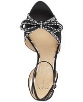 Jessica Simpson Women's Nolira Two-Piece Rhinestone Bow Dress Sandals