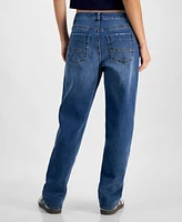 Tinseltown Juniors' High-Rise Boyfriend Jeans