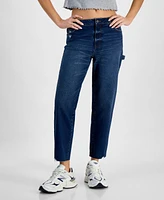 Tinseltown Juniors' Mid-Rise Carpenter Slim Straight Jeans