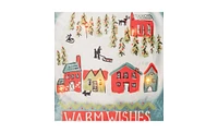 Warmwishes Snowglobe Light-Up Led 18" x 18" Throw Pillow