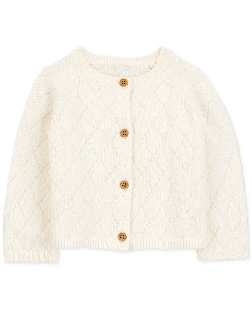 Carter's Baby Girls Cotton Button-Up Cardigan