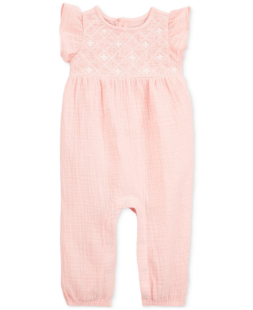 Carter's Baby Girls Cotton Gauze Jumpsuit