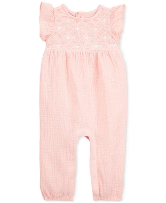 Carter's Baby Girls Cotton Gauze Jumpsuit