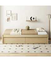Captain Bed with 2 Drawers and Slats Support