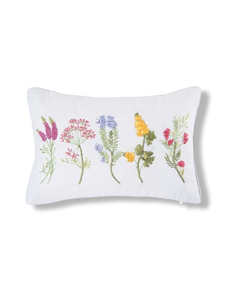 Botanical Hand Crafted Ribbon Art Pillow