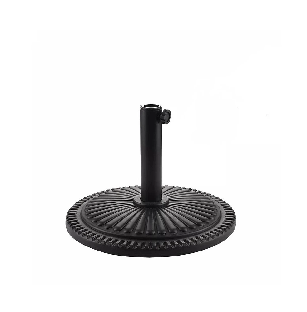 18in Patio Umbrella Base Heavy Duty Umbrella Base Stand Outdoor Patio Round Umbrella Base Antiqued Umbrella Stand Base for Deck Garden