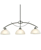 Moose Modern 3-Light Kitchen Pendant Lighting, Brushed Nickel