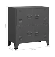 Industrial Storage Chest Anthracite 29.5"x15.7"x31.5" Steel