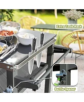 Mondawe 3-Shelf Outdoor Grill Table