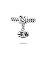 Bling Jewelry Graduate Dangle Charm Bead Sterling Silver for European Bracelet