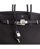 Pre-Owned HERMES Birkin 35 Handbag Clemence with Palladium Hardware