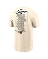 Nike Men's Cream Philadelphia Eagles 2024 Nfc Champions Roster T-Shirt