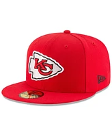 New Era Men's Red Kansas City Chiefs Super Bowl Lix Side Patch 59FIFTY Fitted Hat