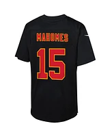 Nike Big Boys and Girls Patrick Mahomes Carbon Black Kansas City Chiefs Super Bowl Lix Patch Fashion Game Jersey