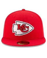 New Era Men's Red Kansas City Chiefs Super Bowl Lix Side Patch 59FIFTY Fitted Hat