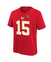 Nike Big Boys and Girls Patrick Mahomes Red Kansas City Chiefs Super Bowl Lix Player Name Number T-Shirt