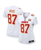 Nike Women's Travis Kelce Tundra White Kansas City Chiefs Super Bowl Lix Fashion Game Jersey