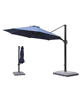 11ft Cantilever Patio Umbrella Outdoor Patio Offset Patio Umbrella Large Outdoor Umbrella Pool Umbrella for Backyard Garden Deck Pool