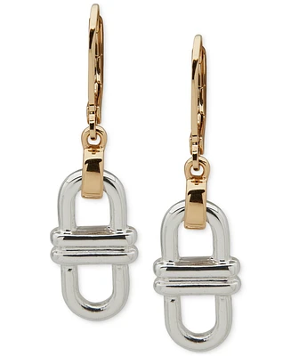 Anne Klein Two-Tone Link Drop Earrings