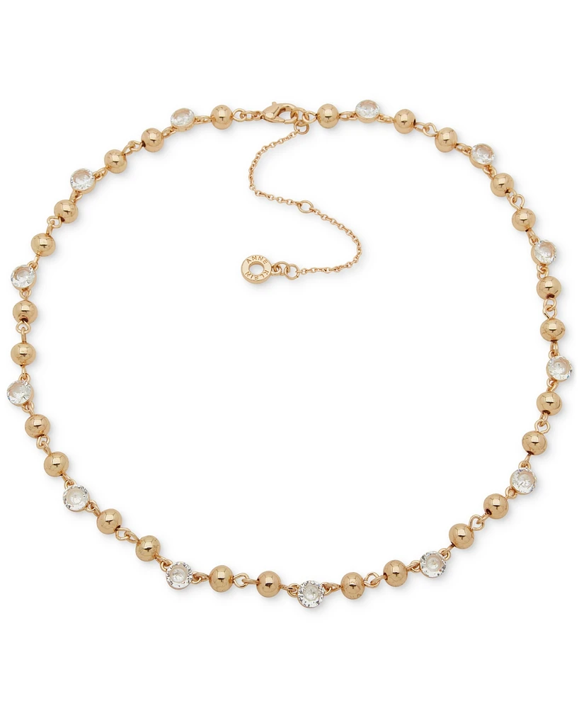 Anne Klein Gold-Tone Crystal Collar Necklace, 16"+ 3" extender