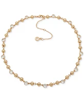 Anne Klein Gold-Tone Crystal Collar Necklace, 16"+ 3" extender