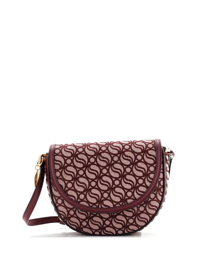 Pre-Owned Stella McCartney Medium Frayme Flap Shoulder Bag S-Wave Monogram Canvas