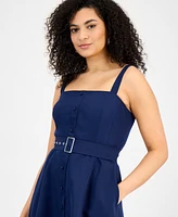 julia jordan Women's Belted Midi Dress