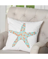 18" x 18" Grand Starfish Beaded Pillow