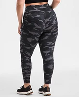 Id Ideology Plus Urban Camo Print Compression Leggings, Exclusively at Macy's