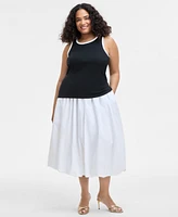 On 34th Trendy Plus Contrast Tipped Tank Top, Exclusively at Macy's
