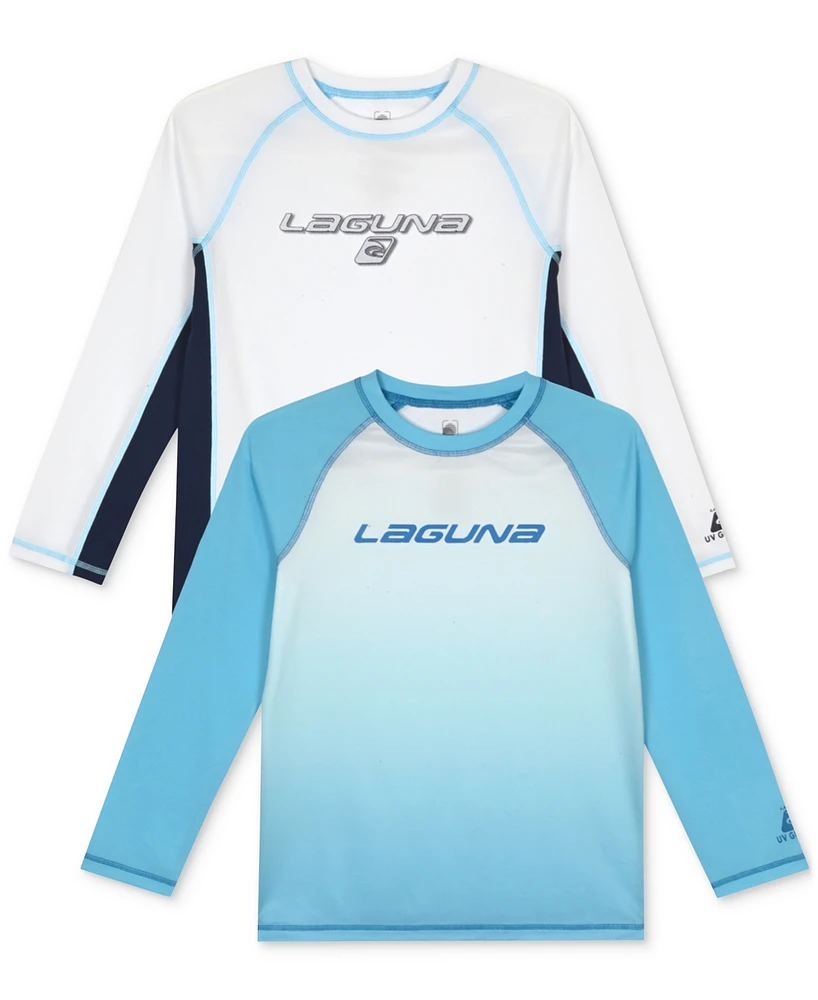 Laguna Big Boys Long-Sleeve Rash Guards, Pack of 2