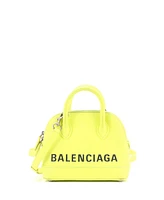 Pre-Owned Balenciaga Xxs Logo Ville Bag Leather