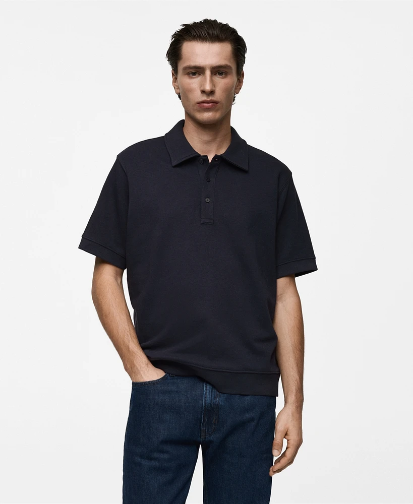 Mango Men's Eu Regular-Fit Cotton Polo Shirt