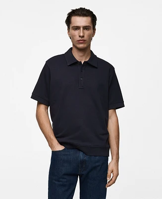 Mango Men's Regular-Fit Cotton Polo Shirt