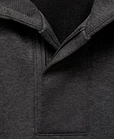 Mango Men's Zipper Neck Hooded Sweatshirt