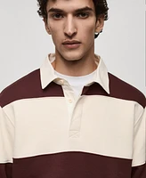 Mango Men's Striped Cotton Sweatshirt