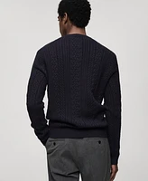 Mango Men's Slim-Fit Braided Knit Sweater