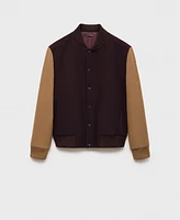 Mango Men's Two-Tone Bomber Jacket