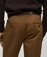Mango Men's Slim-Fit Tapered Crop Chino Pants