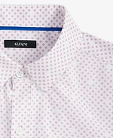 Alfani Men's Short Sleeve Diamond Print Button-Front Performance Shirt, Exclusively at Macy's