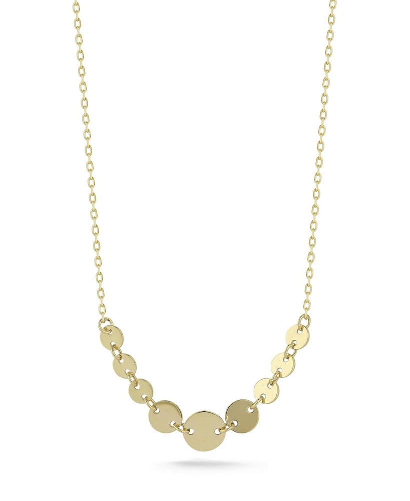 Rachel Zoe Fine Jewelry 14K Gold Graduating Disc Necklace