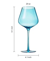 The Wine Savant Colors of San Francisco Wine Glasses, Set of 5