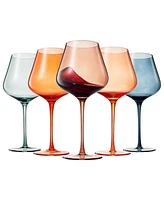 The Wine Savant Colors of Venice Wine Glasses, Set of 5