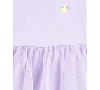 Carter's Baby Girls Lemon Tulle Top & Leggings, 2 Piece Set