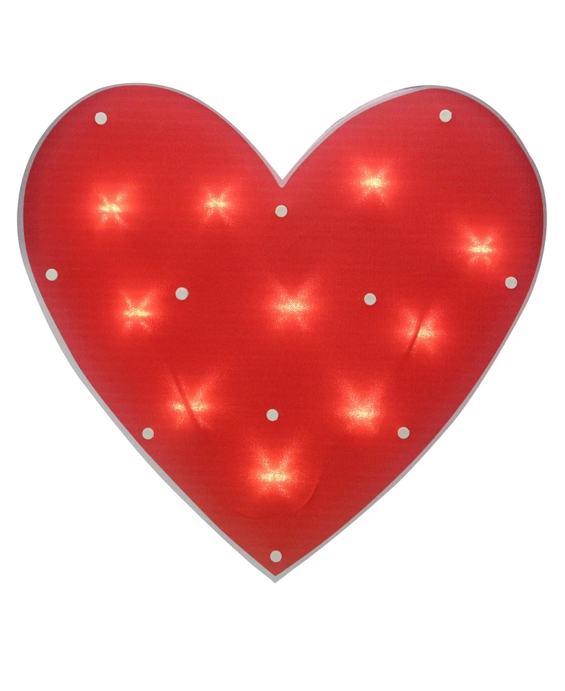 Northlight 14.25" Lighted Heart Valentine's Day Window Silhouette Decoration