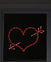 Northlight 17" Lighted Heart with Arrow Valentine's Day Window Silhouette Decoration