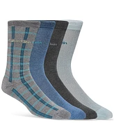 Calvin Klein Men's Flat Knit Dress Crew Socks, 4-pack