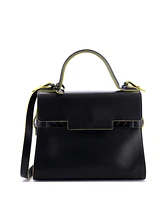 Pre-Owned Delvaux Mm Tempete Top Handle Bag Leather