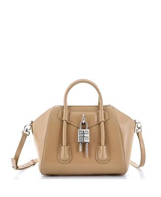 Pre-Owned Givenchy Mini Antigona Lock Bag Leather